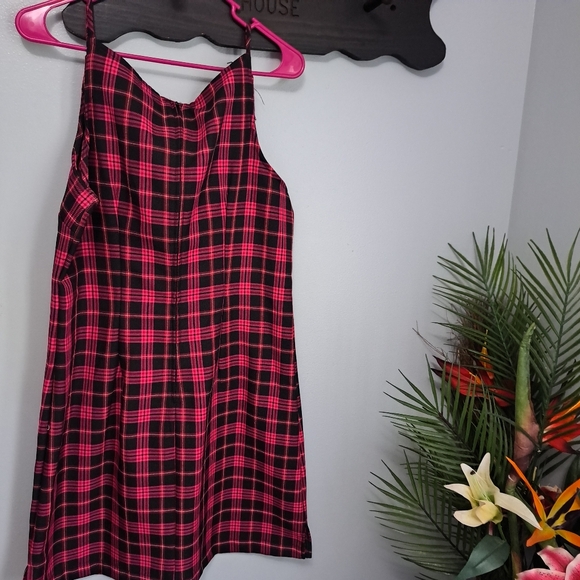 90’s Y2K No Boundaries Juniors XL Size 15 Dress Bundle Blue and Red Plaid - Picture 7 of 7